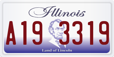 IL license plate A193319