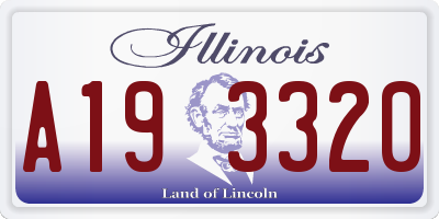 IL license plate A193320