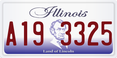 IL license plate A193325