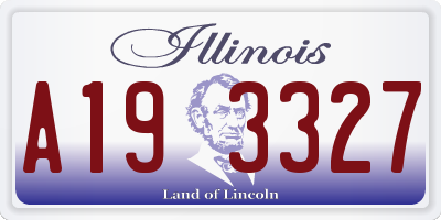 IL license plate A193327