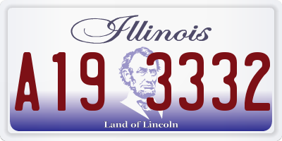 IL license plate A193332