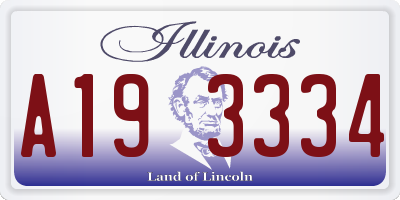 IL license plate A193334