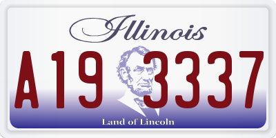 IL license plate A193337