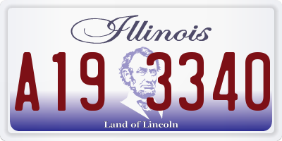 IL license plate A193340