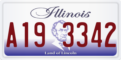 IL license plate A193342