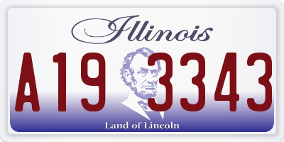 IL license plate A193343