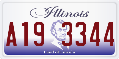 IL license plate A193344
