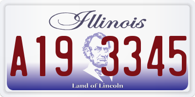 IL license plate A193345