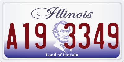 IL license plate A193349
