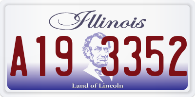 IL license plate A193352