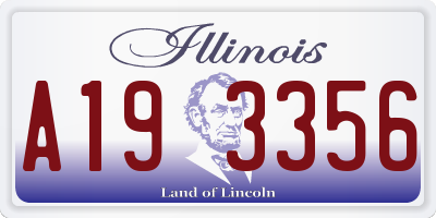 IL license plate A193356