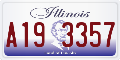IL license plate A193357