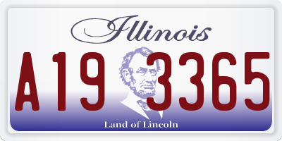 IL license plate A193365