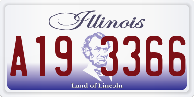 IL license plate A193366