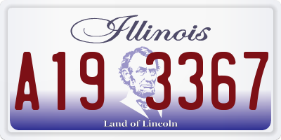 IL license plate A193367