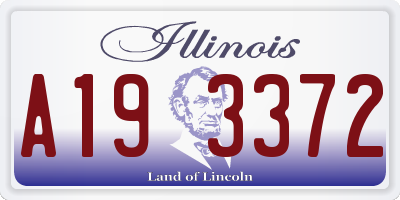 IL license plate A193372