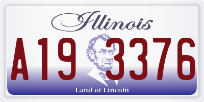 IL license plate A193376
