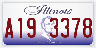 IL license plate A193378