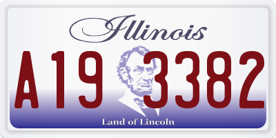 IL license plate A193382