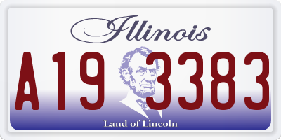 IL license plate A193383