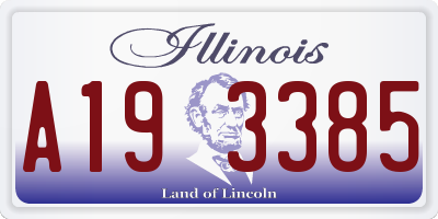 IL license plate A193385