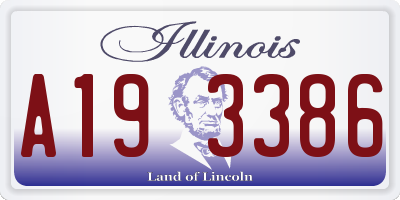 IL license plate A193386