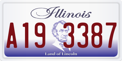 IL license plate A193387