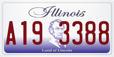 IL license plate A193388
