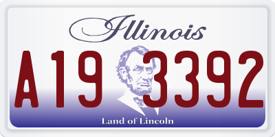 IL license plate A193392
