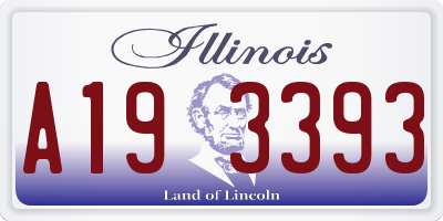 IL license plate A193393
