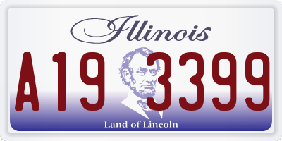IL license plate A193399
