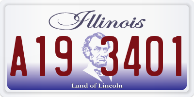IL license plate A193401