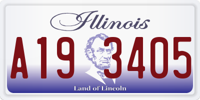 IL license plate A193405