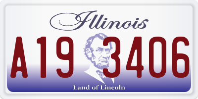 IL license plate A193406