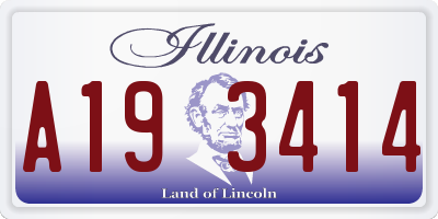 IL license plate A193414