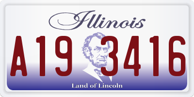 IL license plate A193416