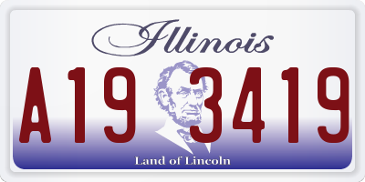 IL license plate A193419