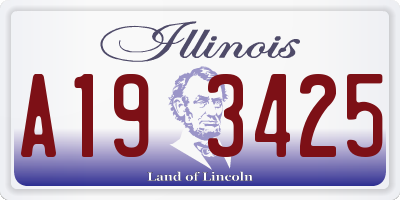 IL license plate A193425