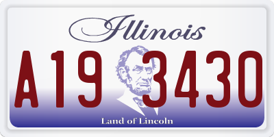 IL license plate A193430