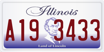 IL license plate A193433