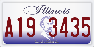 IL license plate A193435