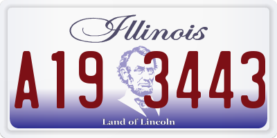IL license plate A193443