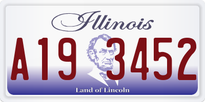 IL license plate A193452