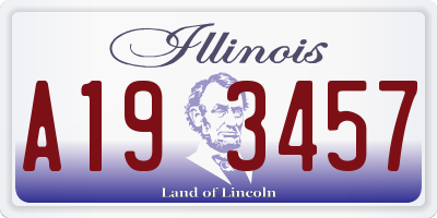 IL license plate A193457