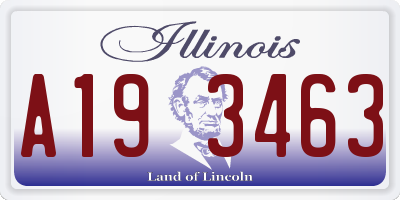 IL license plate A193463