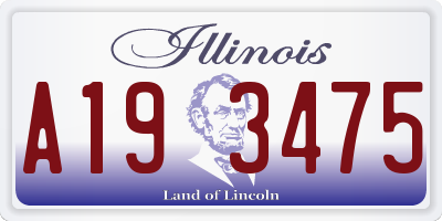 IL license plate A193475