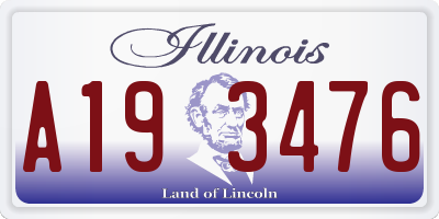 IL license plate A193476