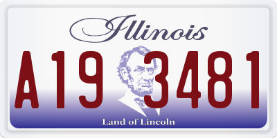 IL license plate A193481
