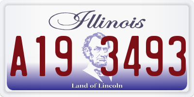 IL license plate A193493