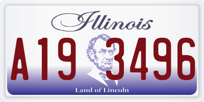 IL license plate A193496